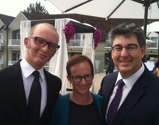 Jacob with his parents, Tina and Richard.