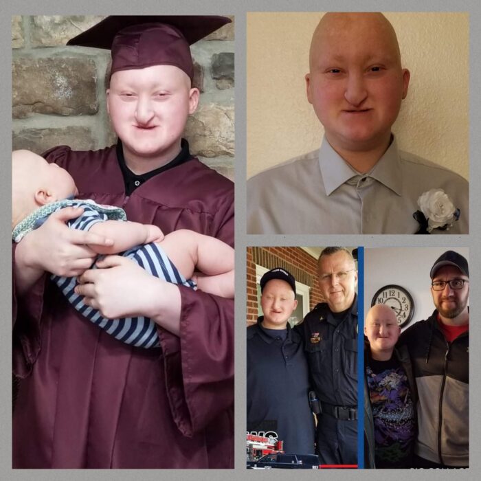 Collage of photos of Dyllan Shimchick