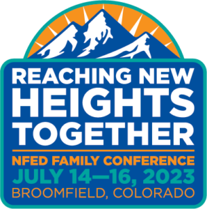 Logo for NFED Family Conference, July 14-16, 2023