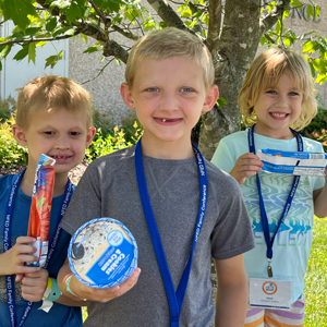 Kids visit an ice cream truck at the NFED Family Conference